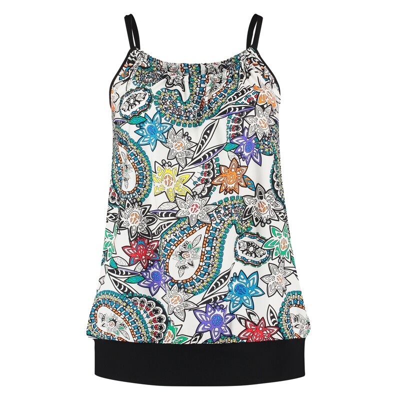 Plus Basics Halter top print, passion paisley
