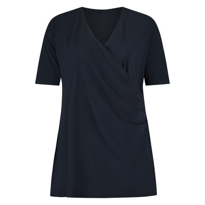 Plus Basics Wrap top navy