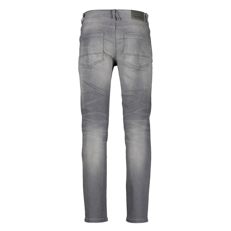 Lerros Conlin slim fit broek 5-pocket stretch denim, mid grey