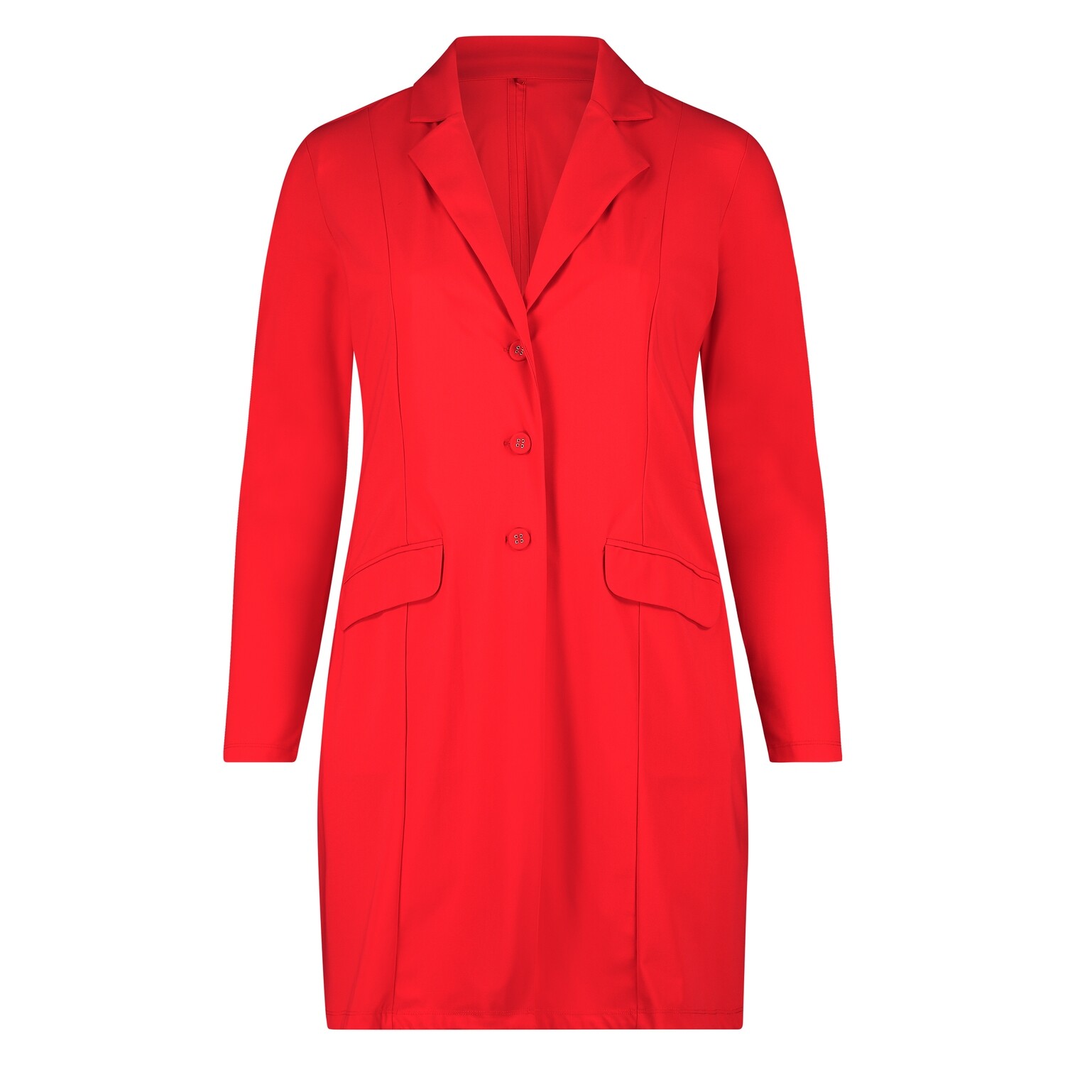 Plus Basics jacket long, rood