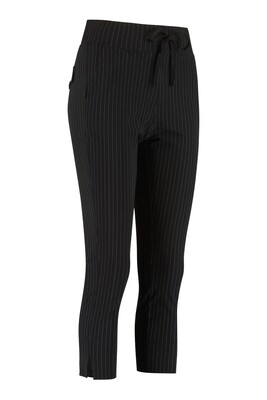 Billy pinstripe trousers, black/off white