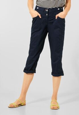 Cecil New York Casual fit broek in 3/4, deep blue