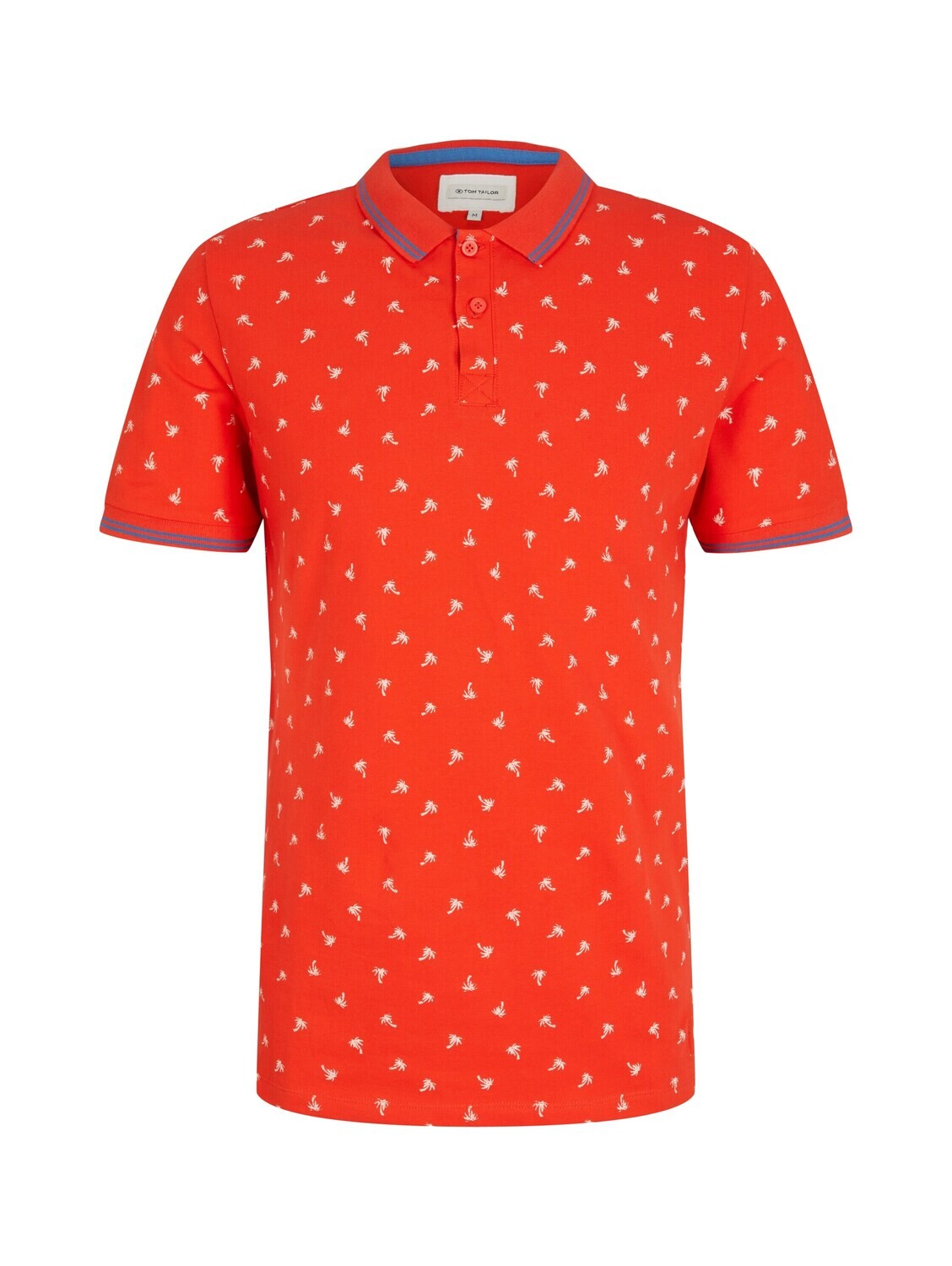 Tom Tailor polo met print, coral palm design