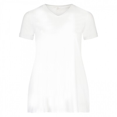 Plus Basics Tee v-neck, wit