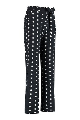 Marilou dot trousers, dark blue/off white