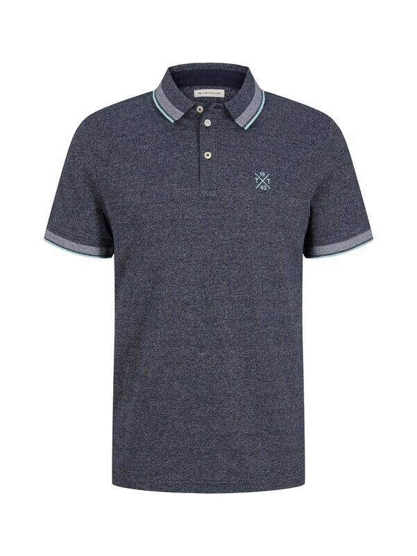 Tom Tailor polo, dark blue streaky two tone