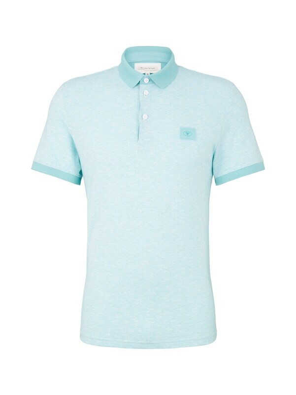 Tom Tailor polo, mint haze white twotone slub