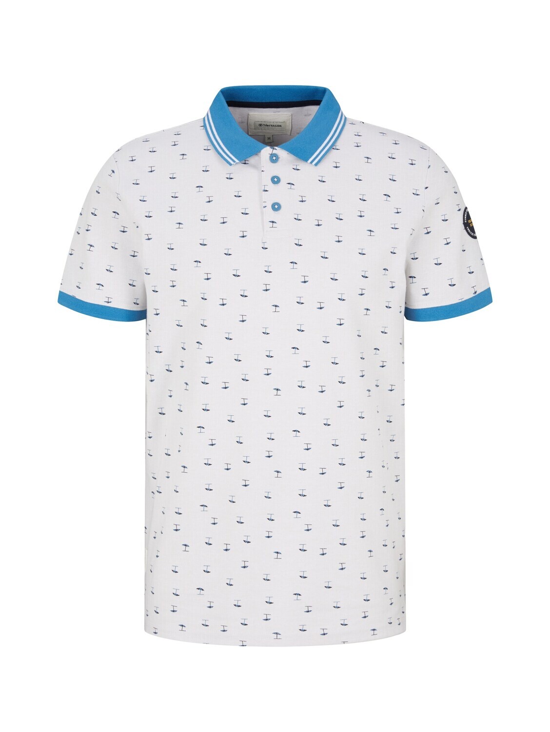 Tom Tailor polo met print, blue parasol design
