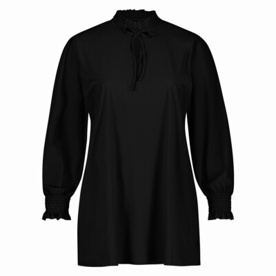Plus Basics Smock top ls, zwart
