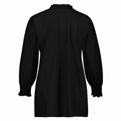Plus Basics Smock top ls, zwart