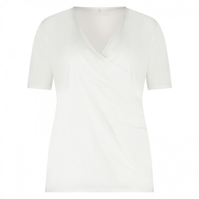 Plus Basics Wrap top, off white