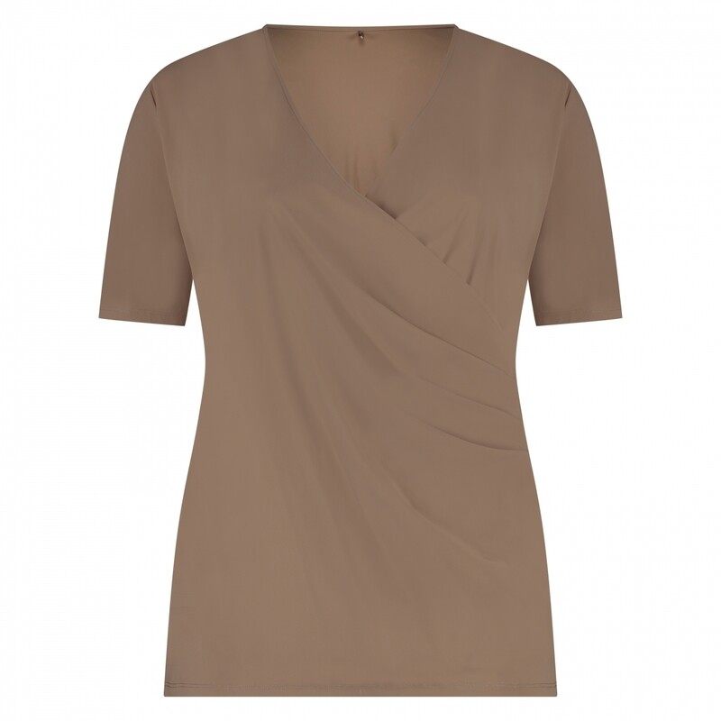 Plus Basics Wrap top, mocca