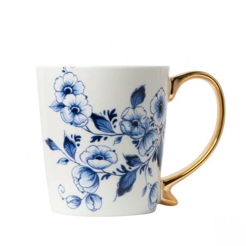 Mok bloemen goud