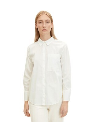 Tom Tailor poplin blouse, whisper white