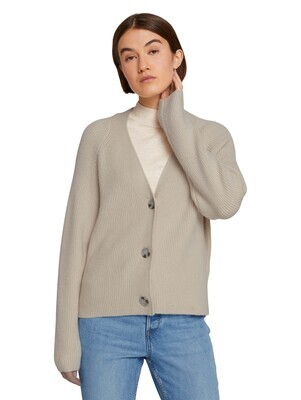 Tom Tailor vest met v-hals, light cashew beige