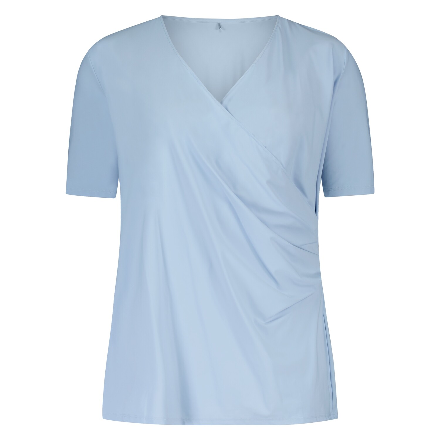 Plus Basics Wrap top, light blue