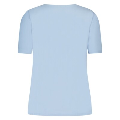 Plus Basics Wrap top, light blue