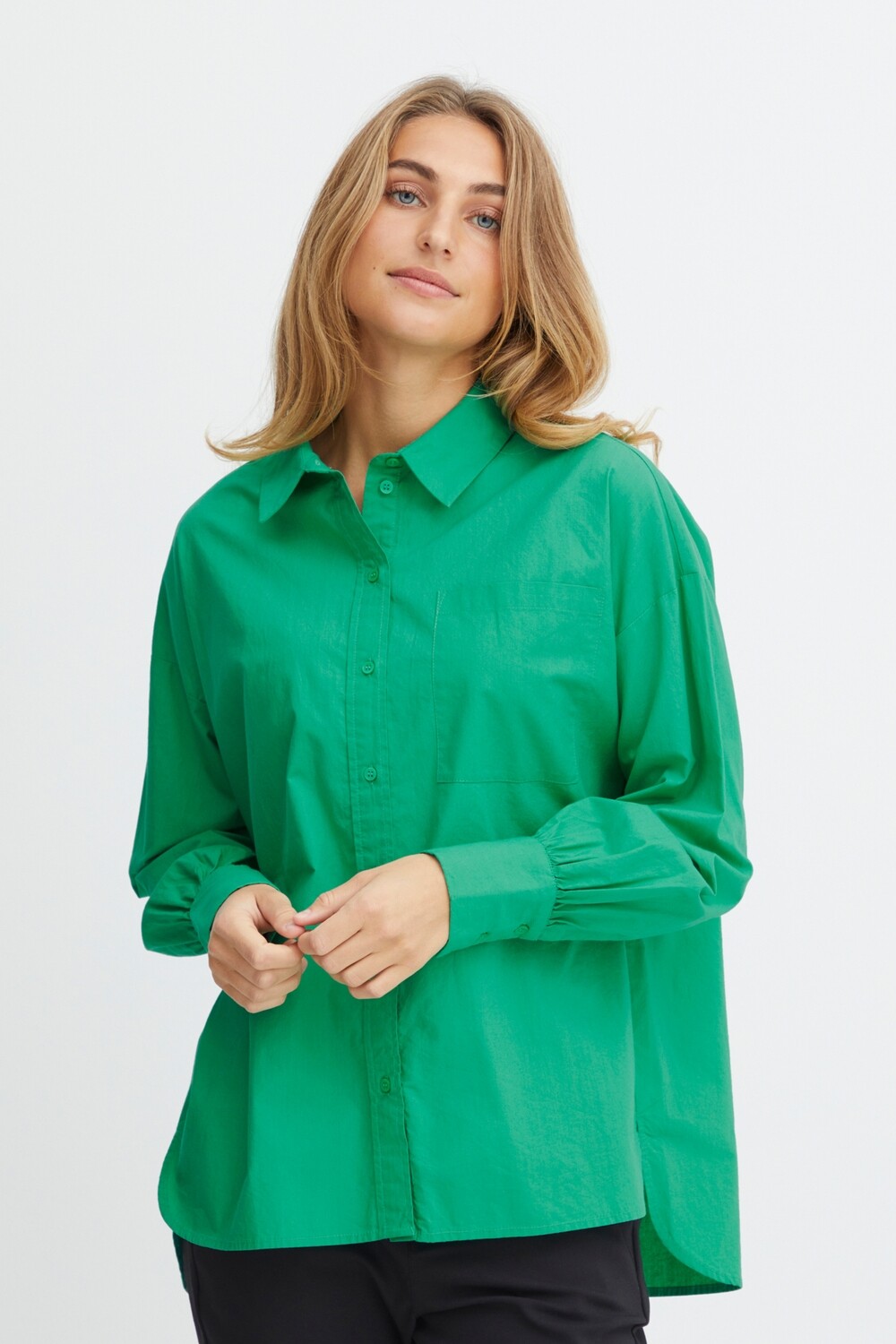 Fransa blouse, holly green