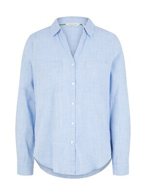 Tom Tailor blouse met structuur, dreamy blue