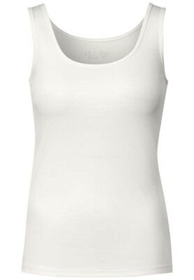 Cecil top in effen kleur, vanilla white