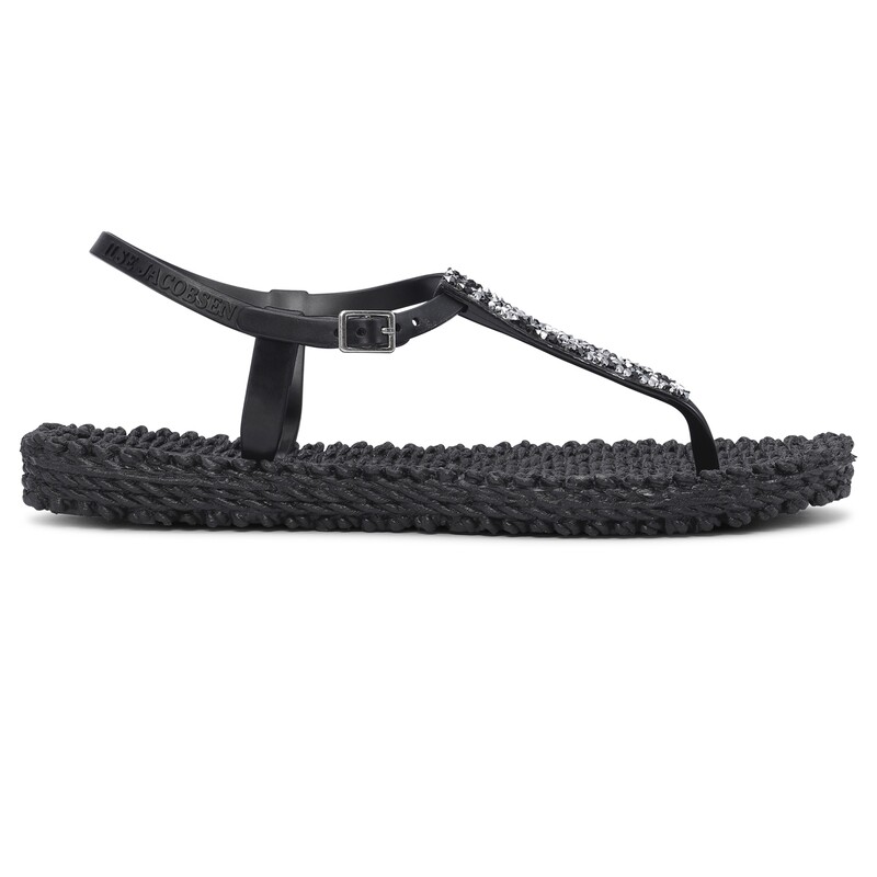Ilse Jacobsen flip-flops met glitters, black