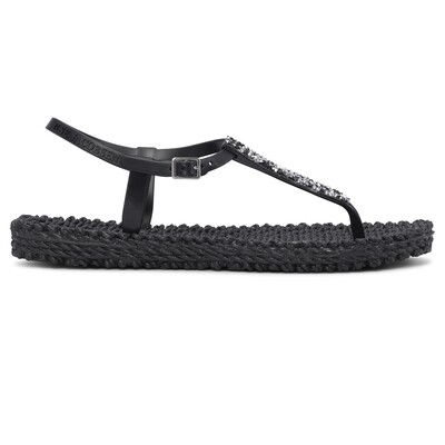 Ilse Jacobsen flip-flops met glitters, black