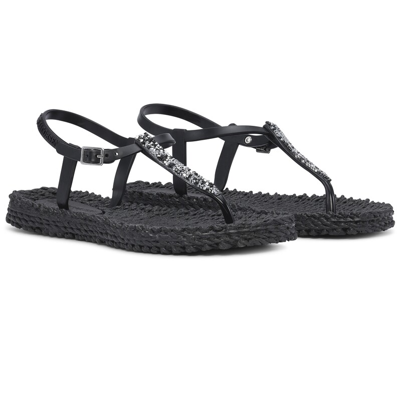 Ilse Jacobsen flip-flops met glitters, black