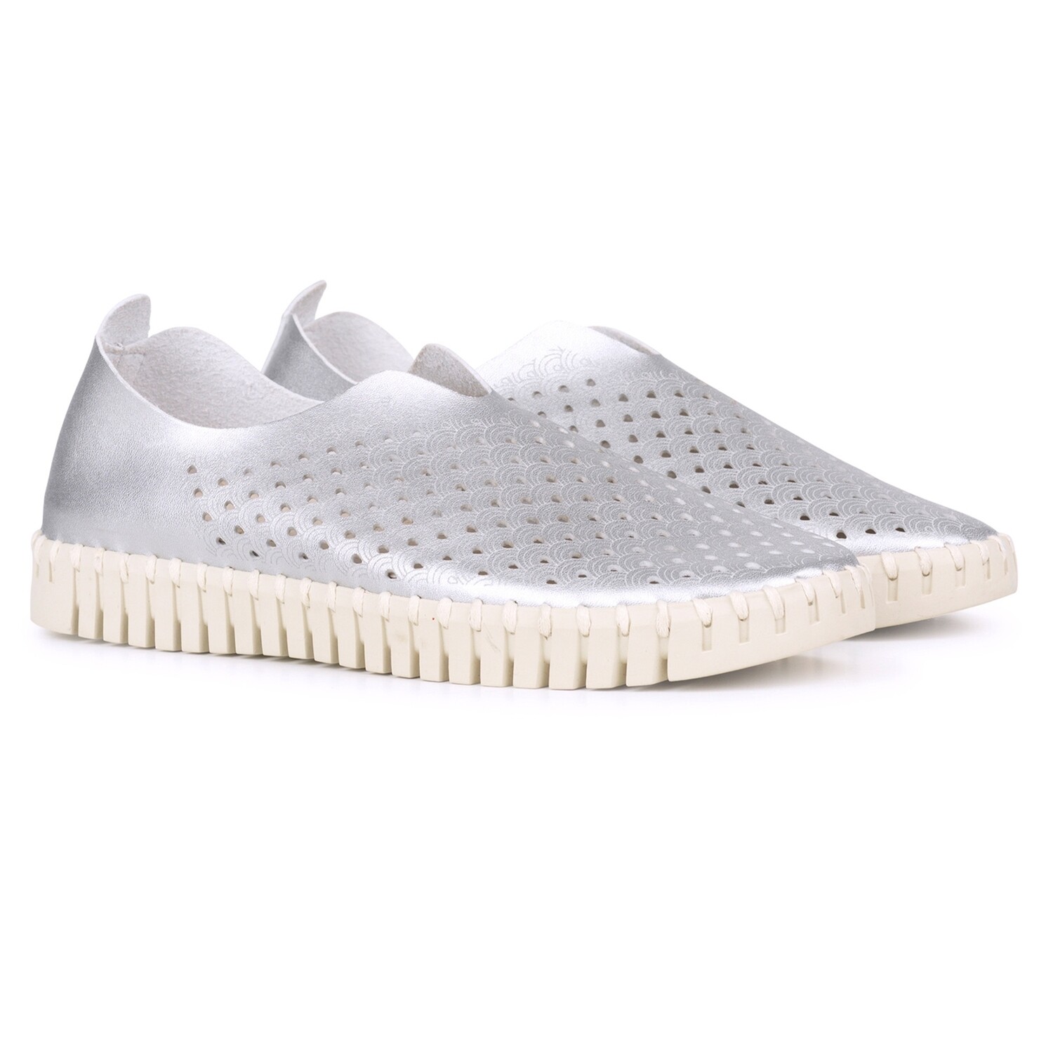 Ilse Jacobs vrouwelijke flats, silver