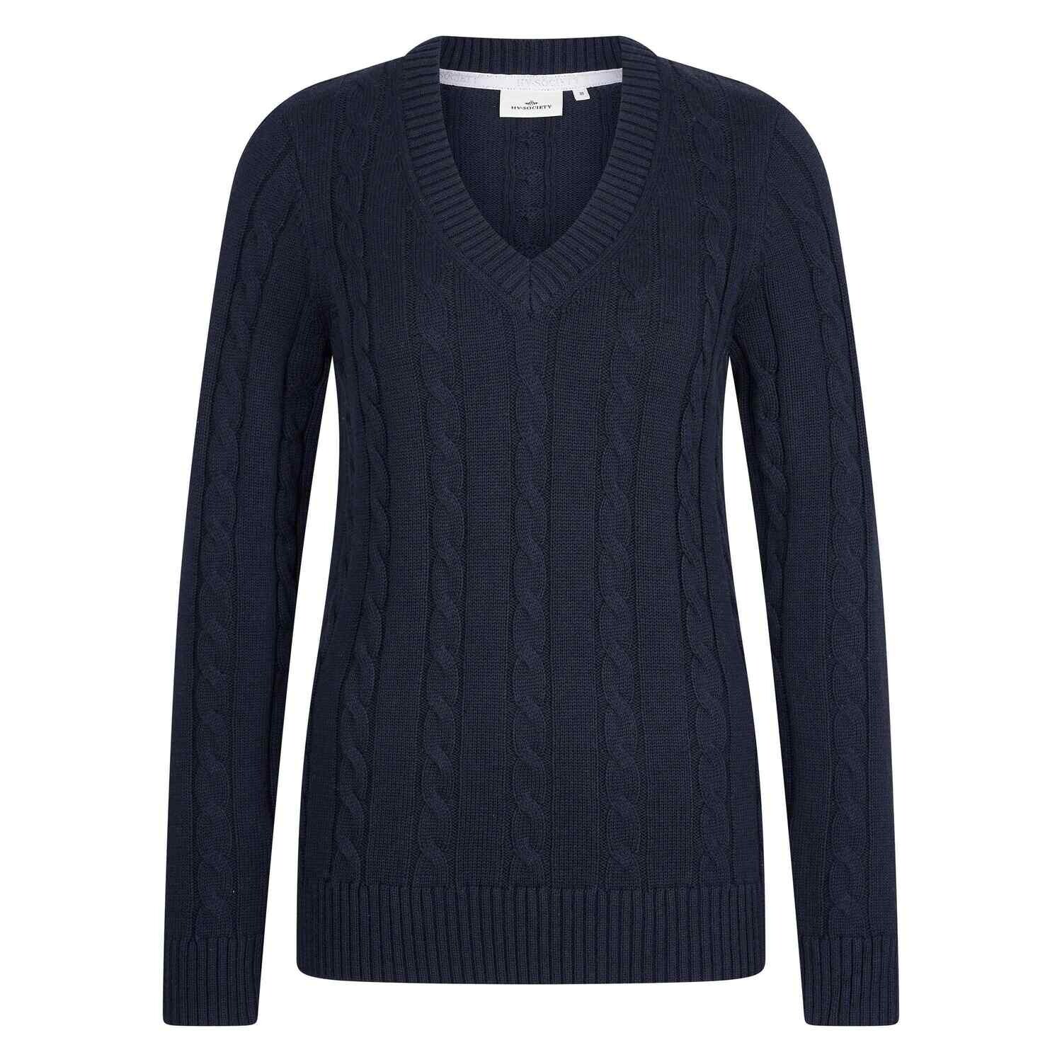 HV Society Knitted pullover Odile, navy