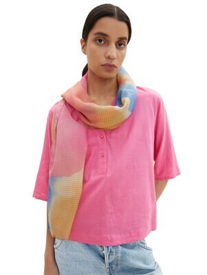Tom Tailor Scarf baltic print, nouveau pink