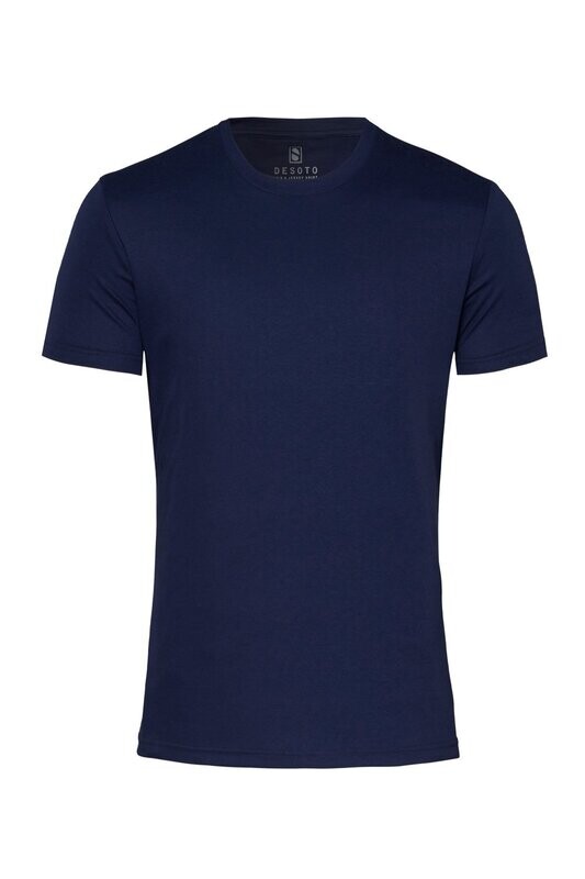 Desoto effen T-shirt, blauw