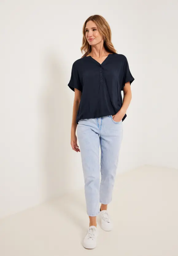 Cecil Blouse met elastisch zoom, deep blue