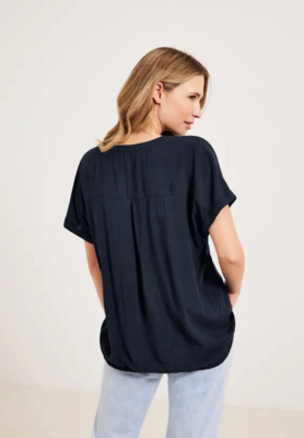 Cecil Blouse met elastisch zoom, deep blue