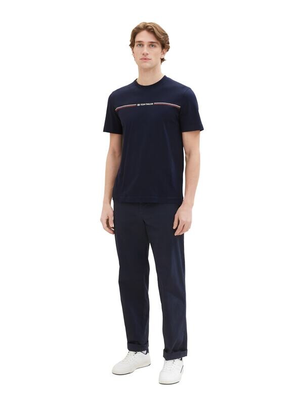 Tom Tailor T-shirt met print, Sky Captain Blue