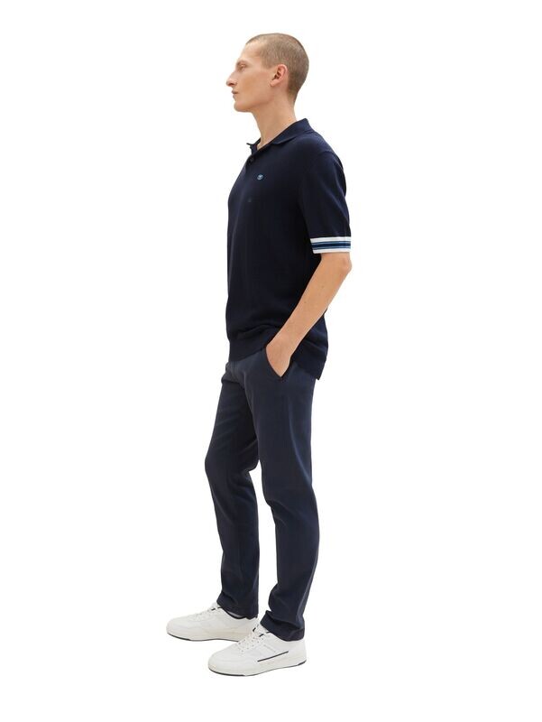 Tom Tailor Travis slim chino, navy zig zag structure