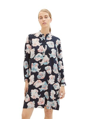Tom Tailor Soepel vallende overhemdjurk, tie dye flower design