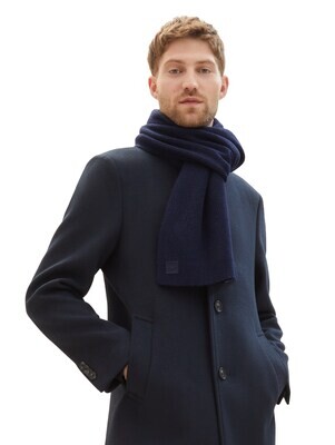 Tom Tailor Gebreide sjaal in gemêleerde look, Knitted Navy Melange