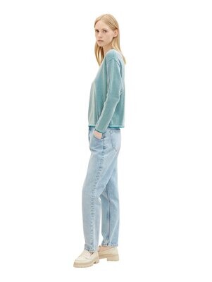 Tom Tailor Gebreide trui met structuur, teal bubble structure
