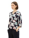 Tom Tailor Blouse met vleermuismouwen, tie dye flower design