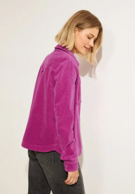 Cecil Curduroy jas met shirtkraag, cool pink