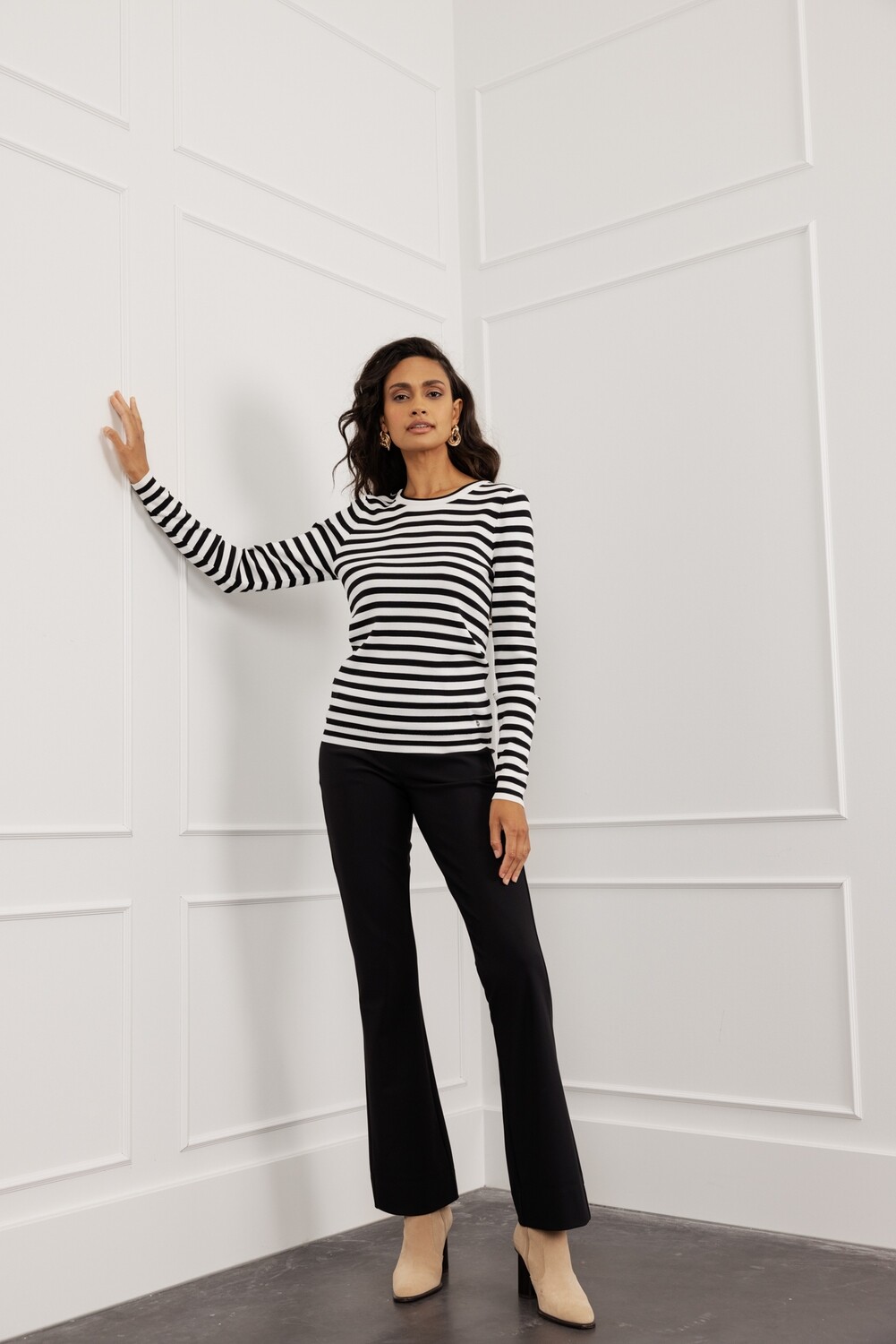 Studio Anneloes Luna stripe pullover, zwart-wit