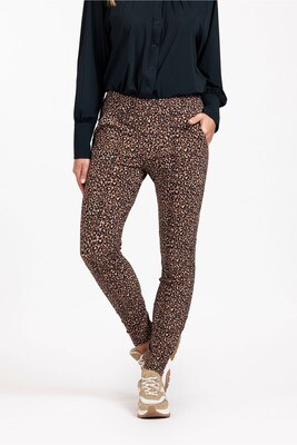 Studio Anneloes Laura leopard trousers, bruin