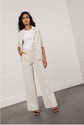 Studio Anneloes Lexie bonded trousers, wit