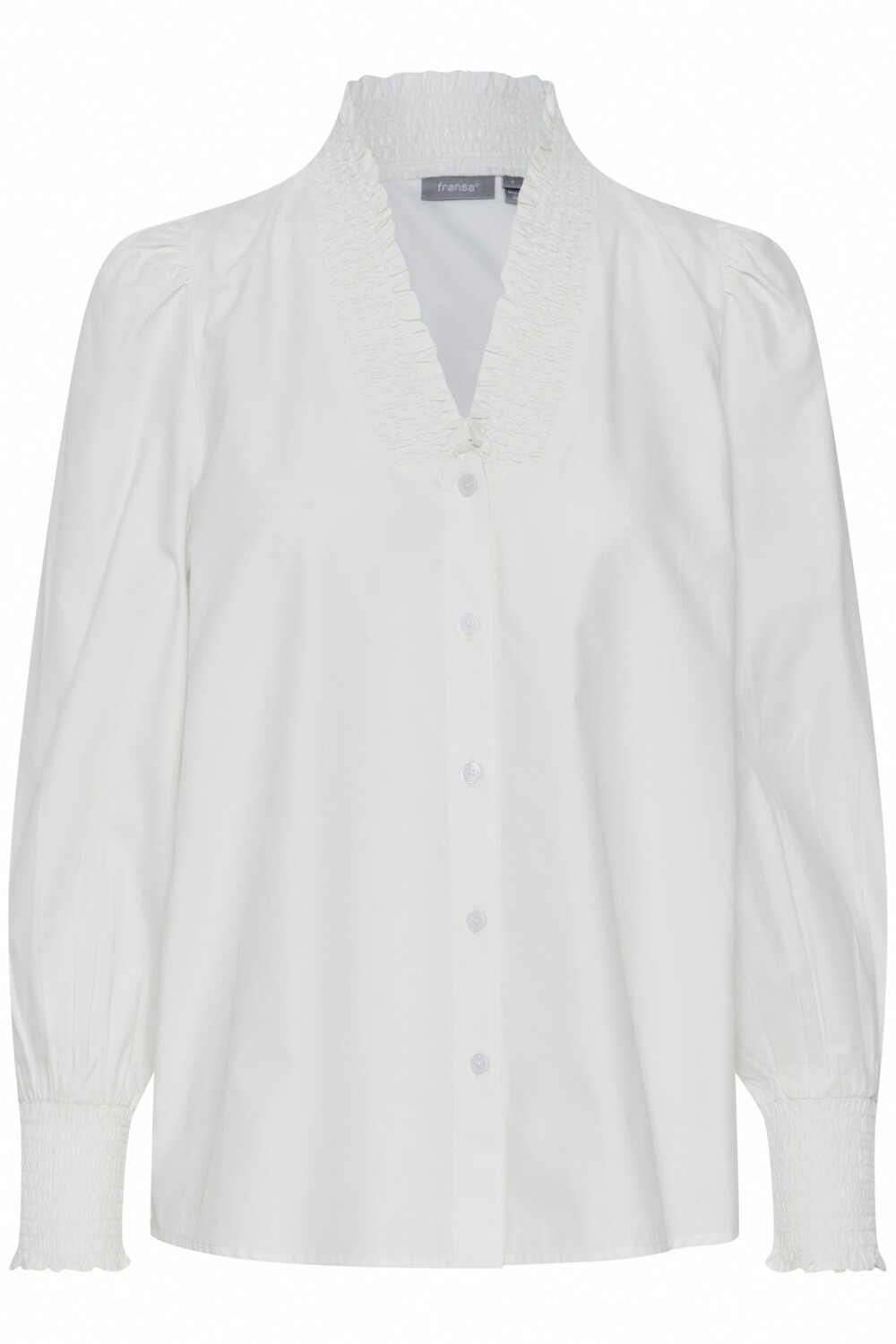 Fransa FRPOPS Shirt, Blanc de Blanc