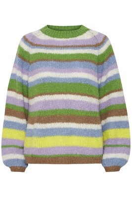 Fransa Knitted pullover, Online Lime Mix