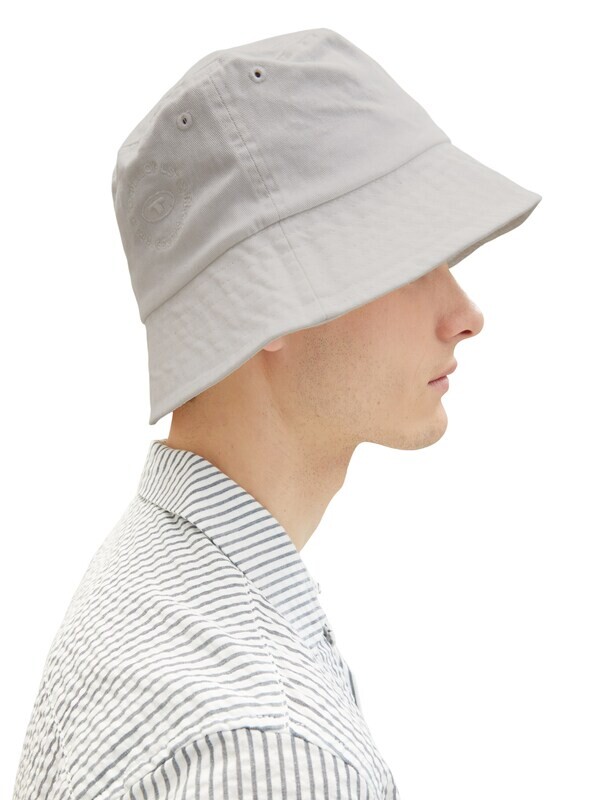 Tom Tailor Buckethoed met logoprint, Off White
