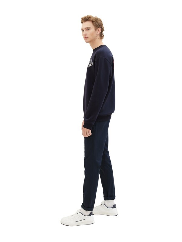 Tom Tailor Chinobroek met riem, Sky Captain Blue