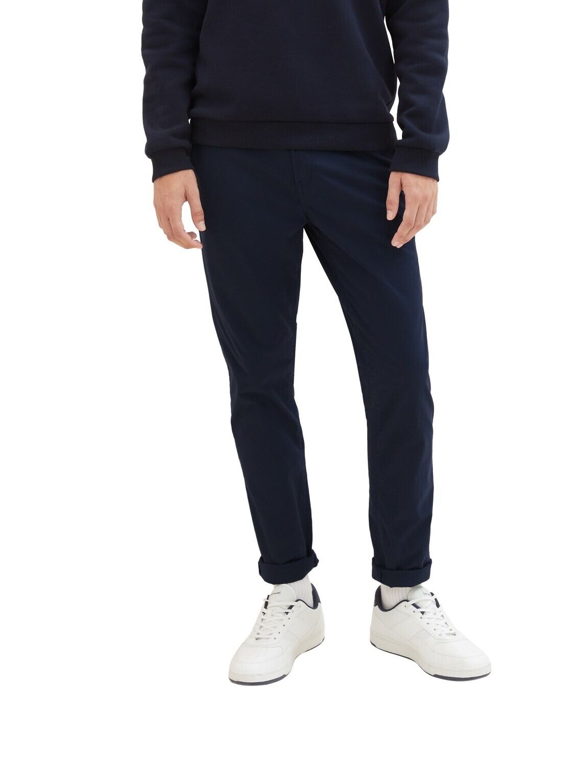 Tom Tailor Chinobroek met riem, Sky Captain Blue