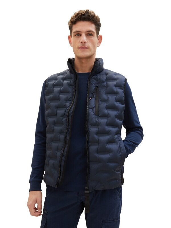Tom Tailor Ademend vest, Sky Captain Blue