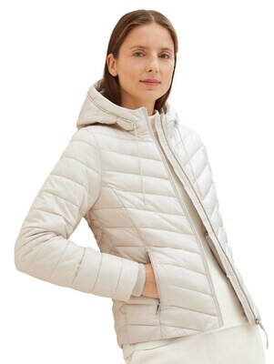 Tom Tailor Lichtgewicht jas met capuchon, cold beige
